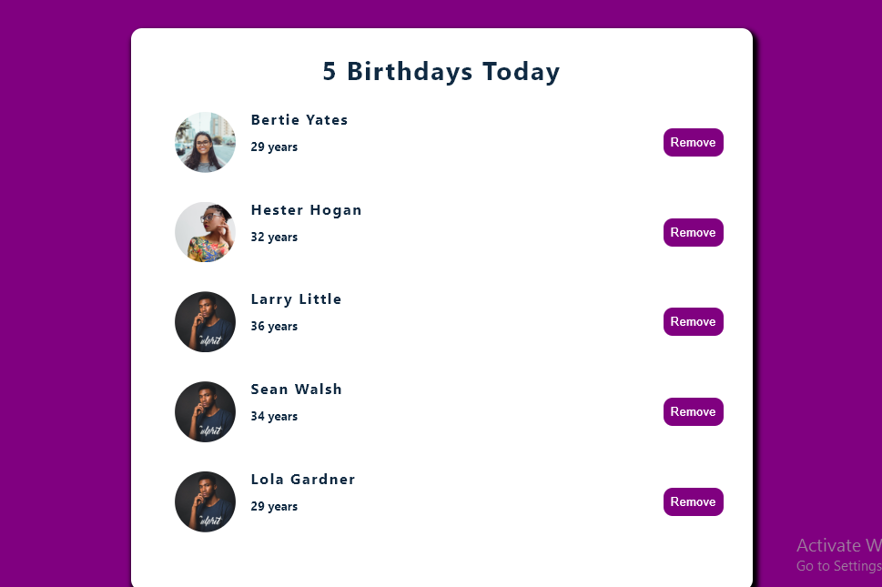 birthday generator